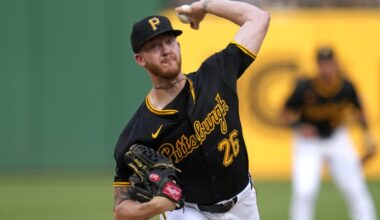 Pittsburgh Pirates starting pitcher Bailey Falter delivers during the second inning of a baseball game against the Cincinnati Reds in Pittsburgh, Tuesday, June 18, 2024. (AP Photo/Gene J. Puskar)