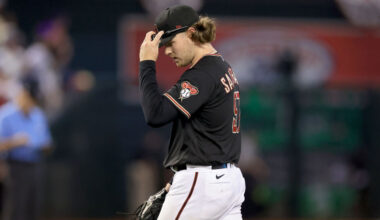 Andrew Saalfrank #57 of the Arizona Diamondbacks...