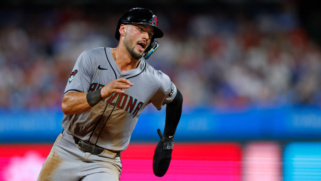 Blaze Alexander #9 of the Arizona Diamondbacks...