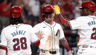 Corbin Carroll #7 of the Arizona Diamondbacks is in the 2025 MLB All-Star Game mix...