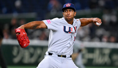 Anthony Gose #24 of USA signs with Diamondbacks...