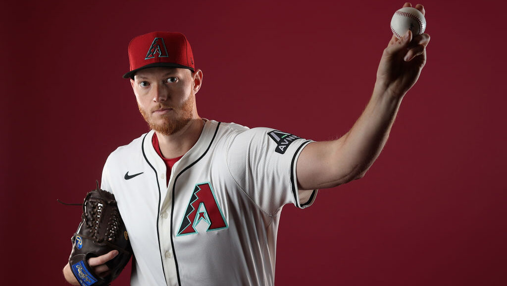 A.J. Puk #33 of the Arizona Diamondbacks...