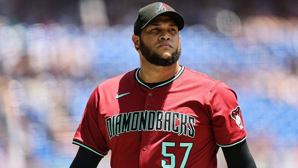 Eduardo Rodriguez #57 of the Arizona Diamondbacks...