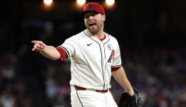 Starting pitcher Corbin Burnes #39 of the Arizona Diamondbacks...