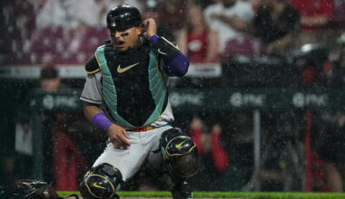 Gabriel Moreno #14 of the Arizona Diamondbacks...