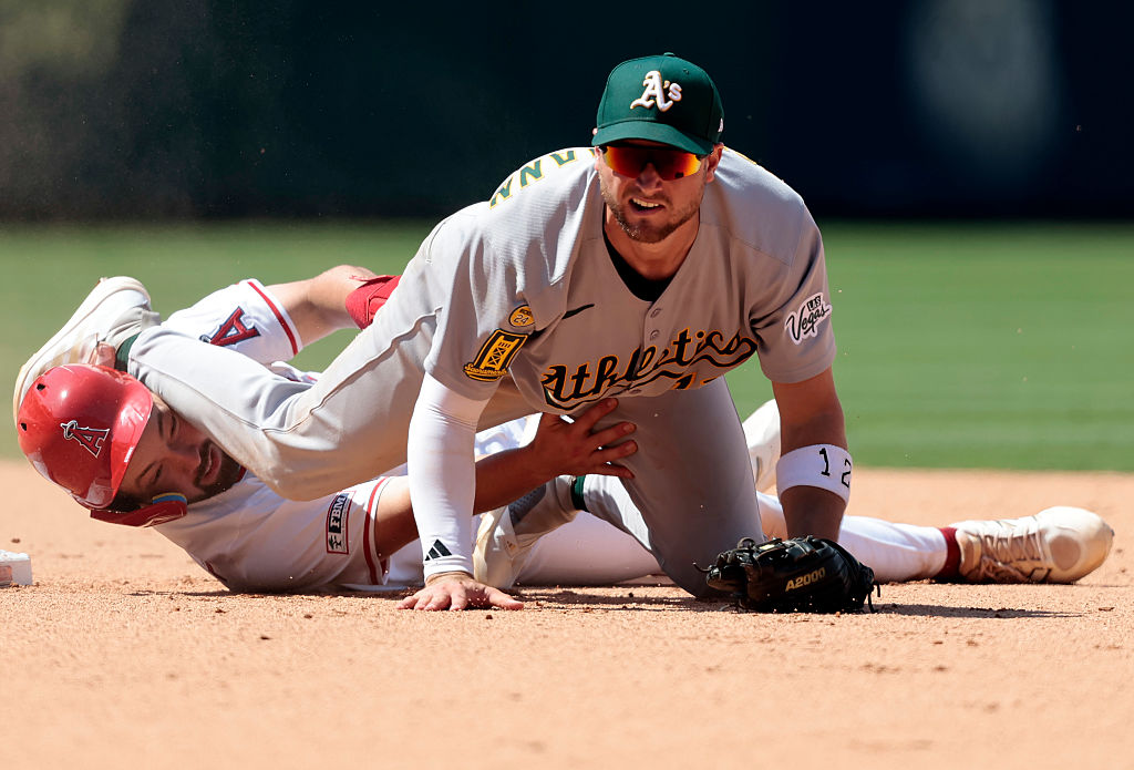Athletics falter late, allow Angels to complete sweep