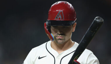 Corbin Carroll #7 of the Arizona Diamondbacks...