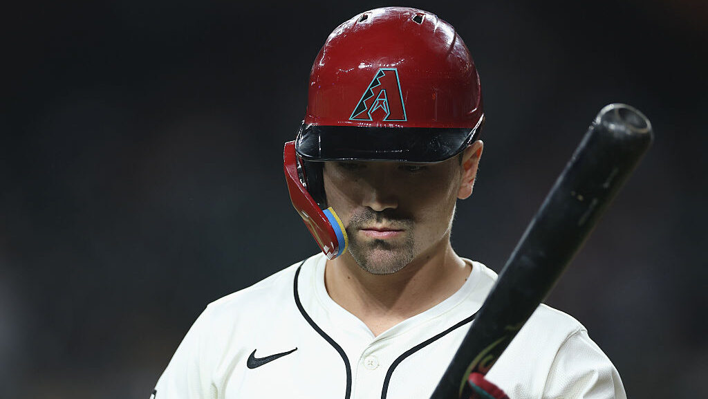 Corbin Carroll #7 of the Arizona Diamondbacks...