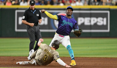 Geraldo Perdomo #2 of the Arizona Diamondbacks...