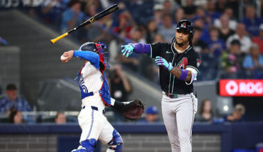 Ketel Marte #4 of the Arizona Diamondbacks...