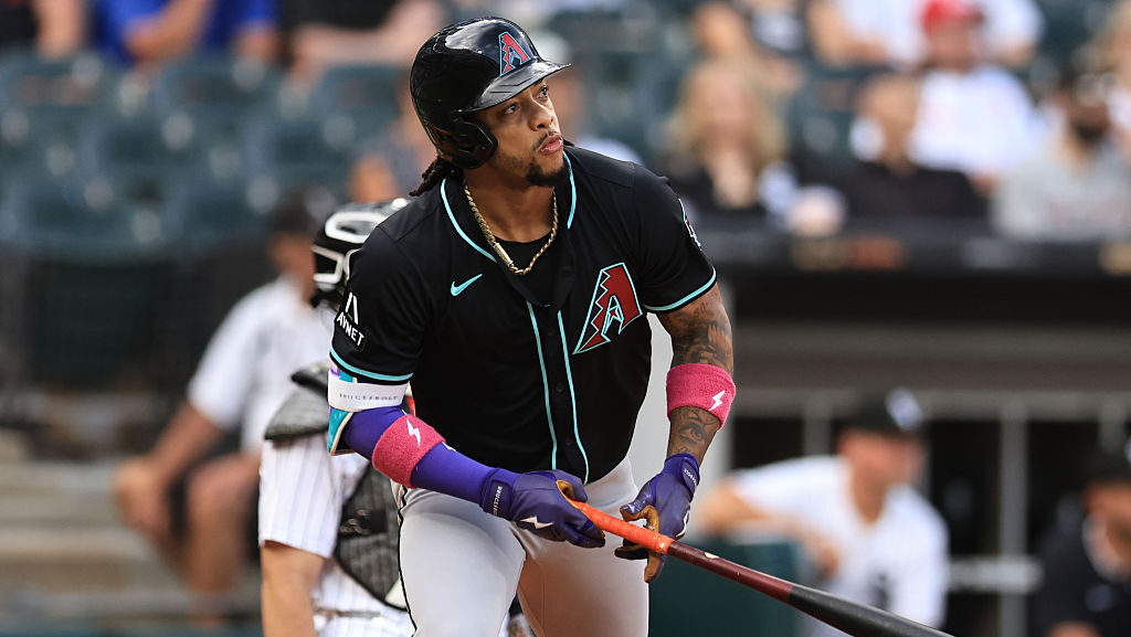 Ketel Marte #4 of the Arizona Diamondbacks...