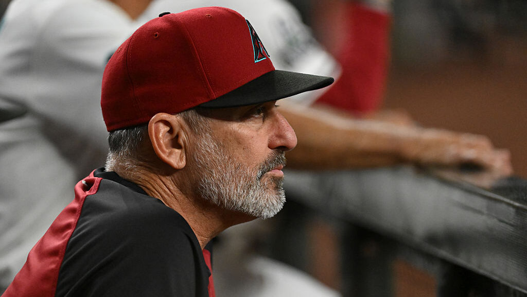 Manager Torey Lovullo #17 of the Arizona Diamondbacks...