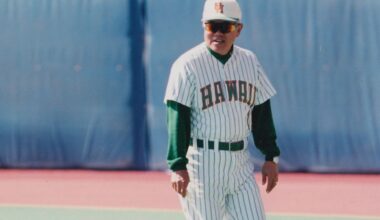 Les Murakami coached the Rainbow baseball team for 30 years from 1971 to 2000. (Photo courtesy of UH Athletics)