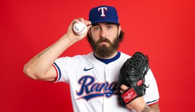 Joe Barlow #65 of the Texas Rangers...