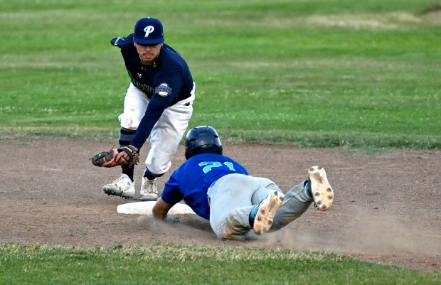 San Rafael Pacifics second baseman Jairahme Morales (8) moves in...
