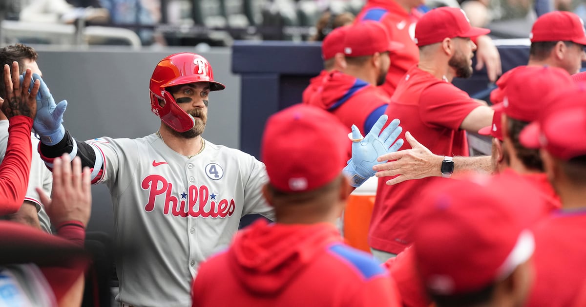 Bryce Harper homers in first at-bat in return to Phillies' lineup after 5 game absence
