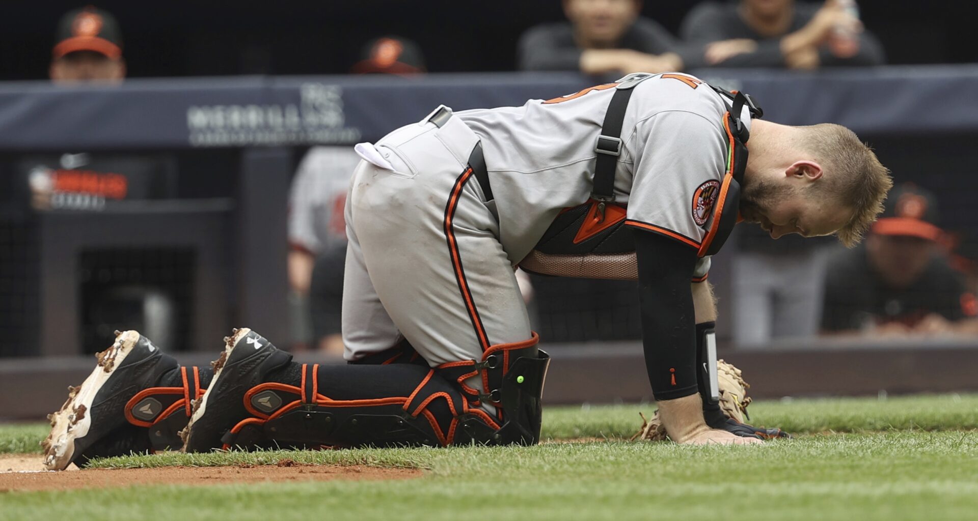 Orioles catcher Maverick Handley leaves game after collision with Yankees’ Jazz Chisholm Jr.