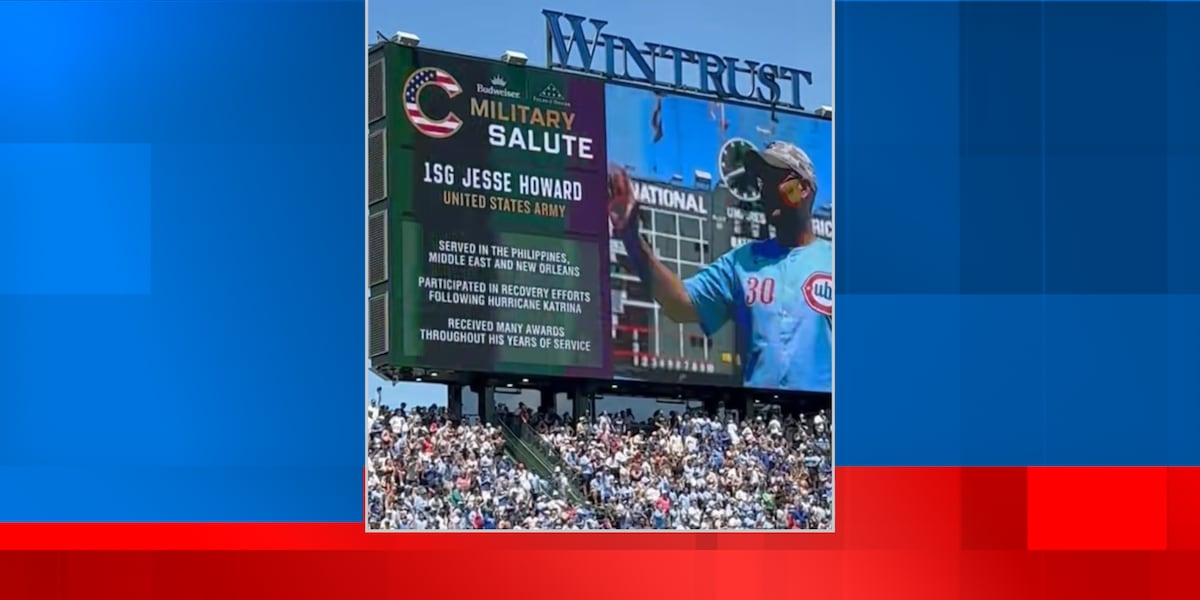 Jesse Howard honored for military service by Chicago Cubs