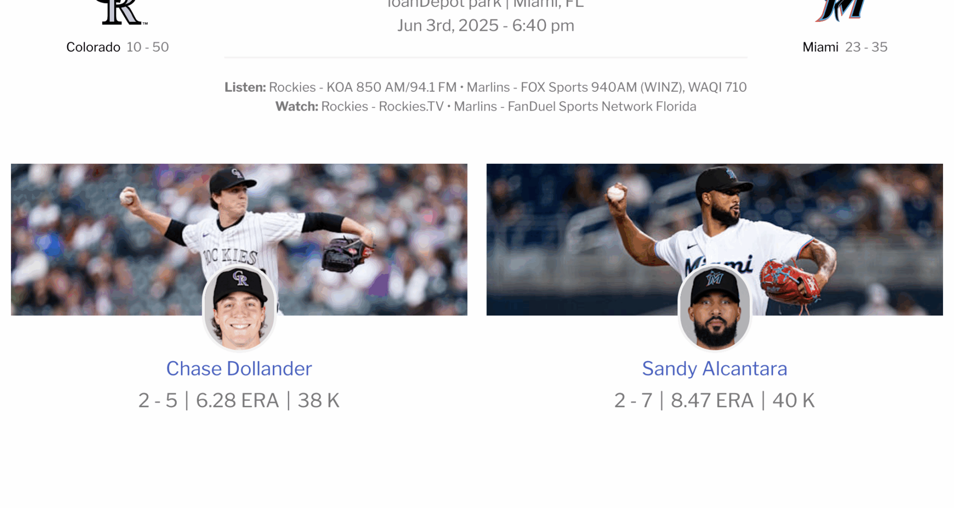 Miami Marlins game notes for June 3, 2025 - Marlins