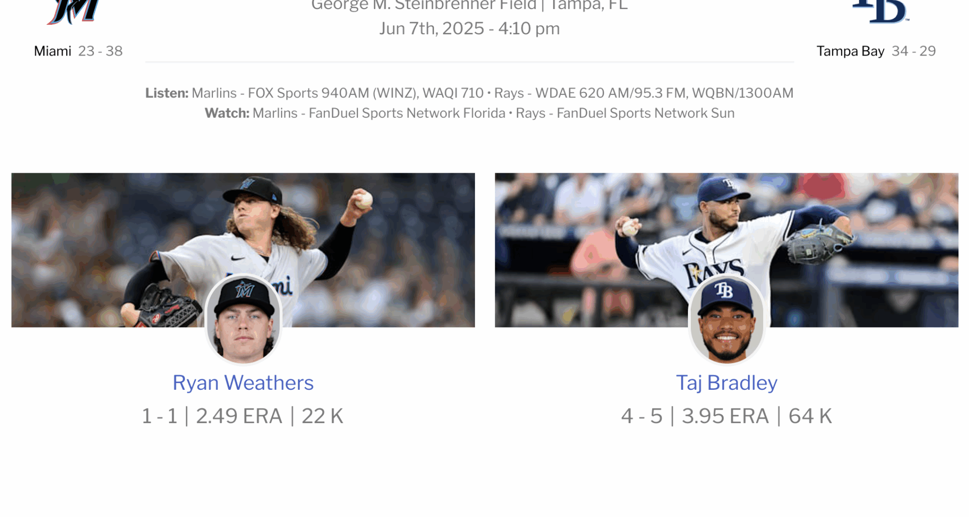 Miami Marlins game notes for June 7, 2025 - Marlins