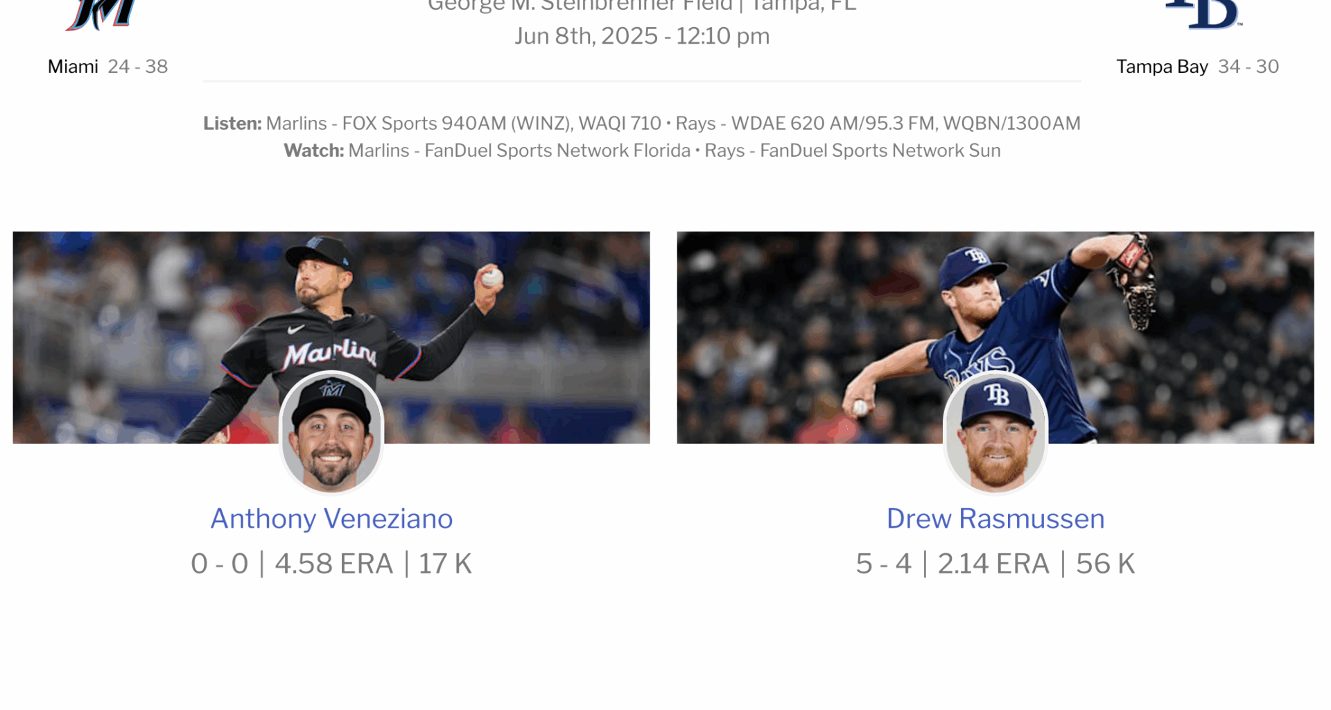 Miami Marlins game notes for June 8, 2025 - Marlins