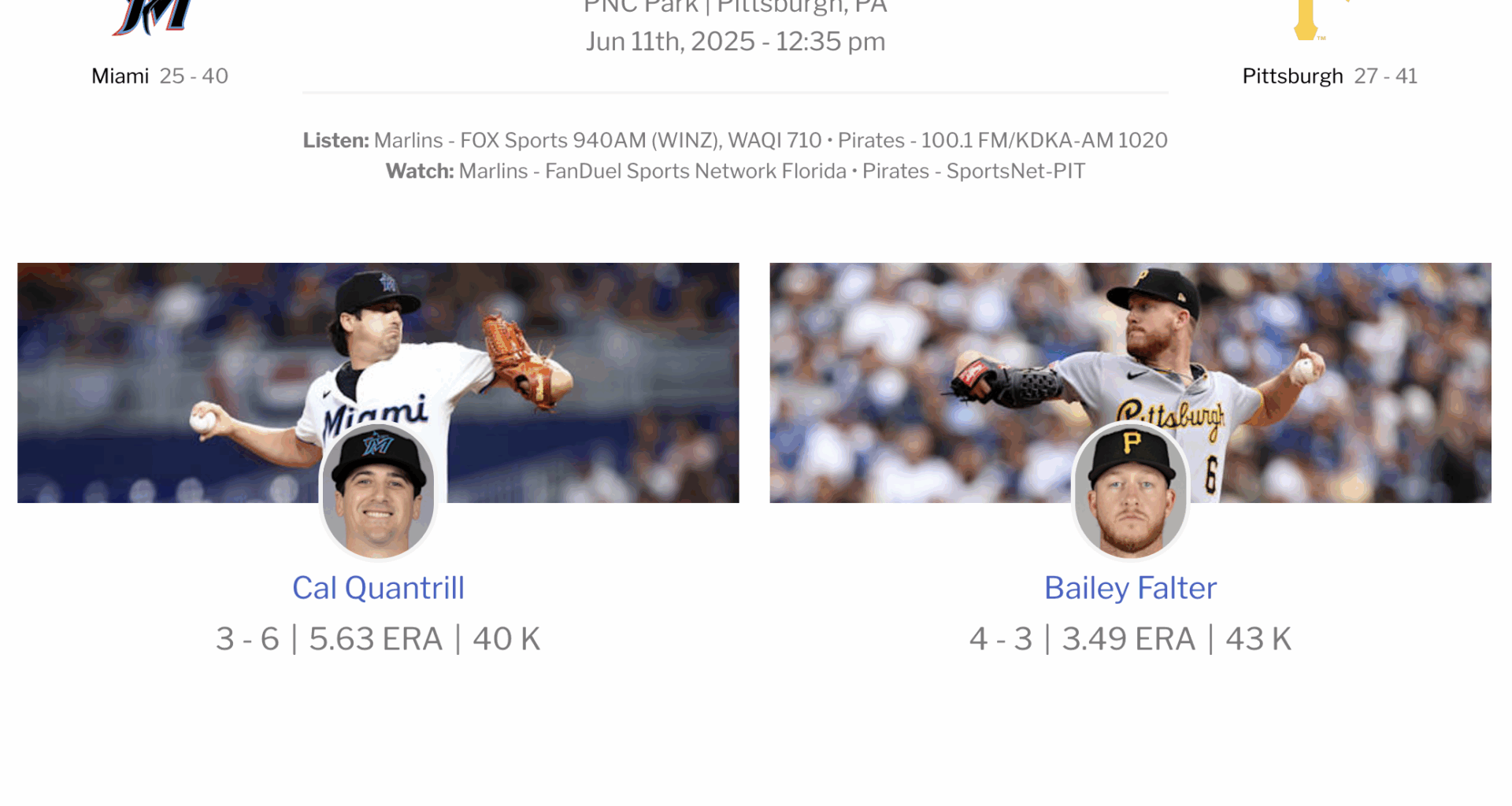 Miami Marlins game notes for June 11, 2025 - Marlins