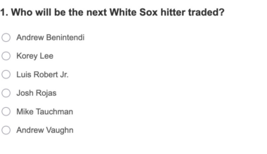 White Sox Reacts Survey: Hitters on the block