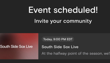 Live event at South Side Sox Playback tonight!