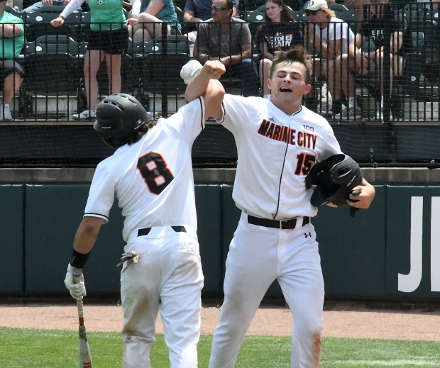 Marine City beat Olivet, 8-5, in a Division 3 baseball...