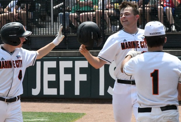 Marine City beat Olivet, 8-5, in a Division 3 baseball...