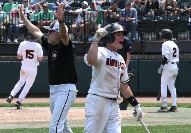 Marine City beat Olivet, 8-5, in a Division 3 baseball...
