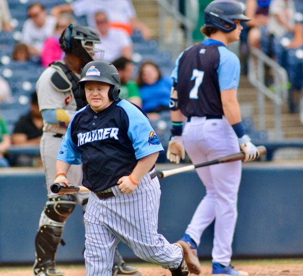 Thunder batboy Tommy Smith in action during an MLB Draft...