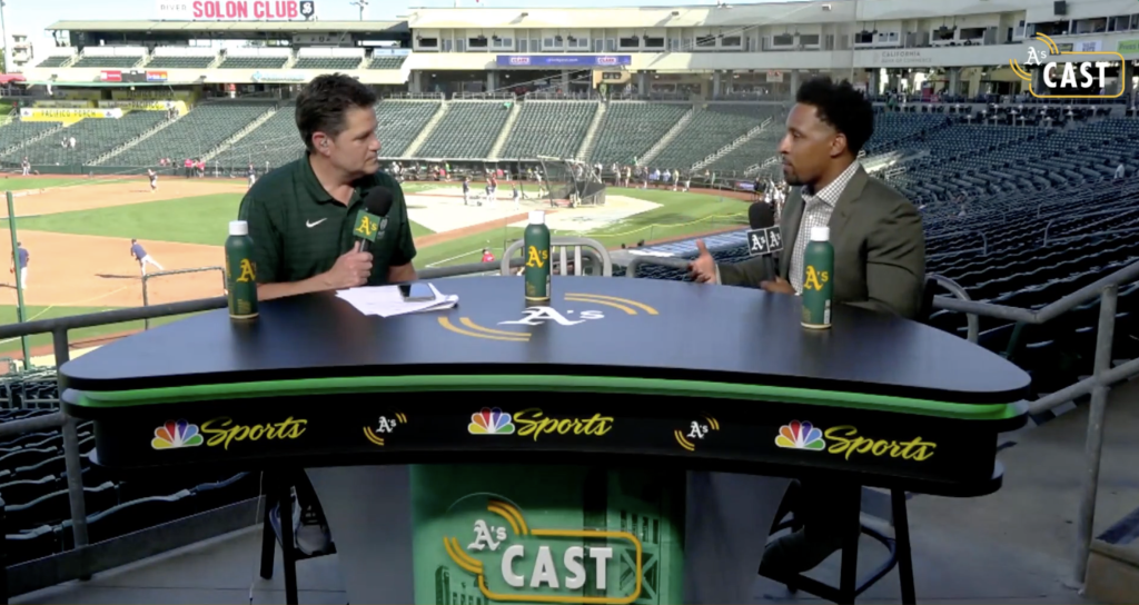 Former MLB player makes broadcasting debut