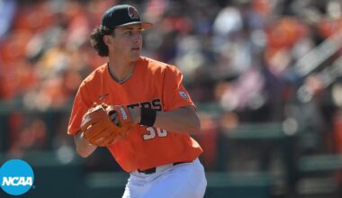 Dax Whitney's 22 strikeouts over 10.2 innings to begin Oregon State postseason career