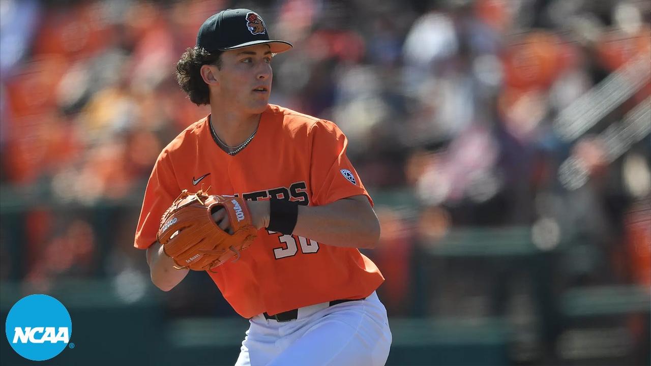 Dax Whitney's 22 strikeouts over 10.2 innings to begin Oregon State postseason career