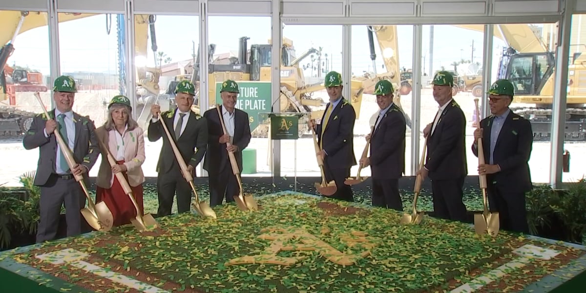 Athletics break ground on $1.5 billion baseball stadium on Las Vegas Strip