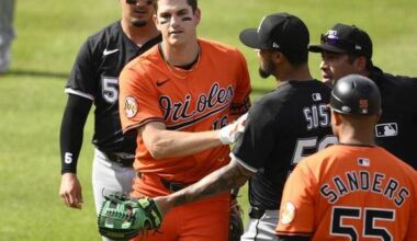Orioles rookie Coby Mayo gets his first big league RBI and then clears benches vs. White Sox