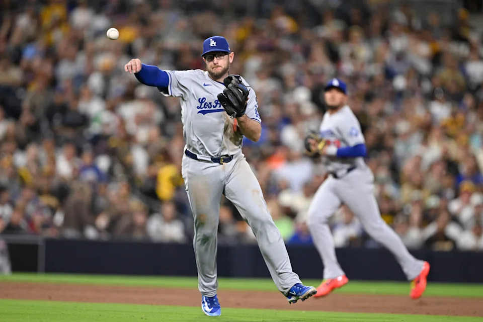 Los Angeles Dodgers third baseman Max Muncy (13)Denis Poroy-Imagn Images