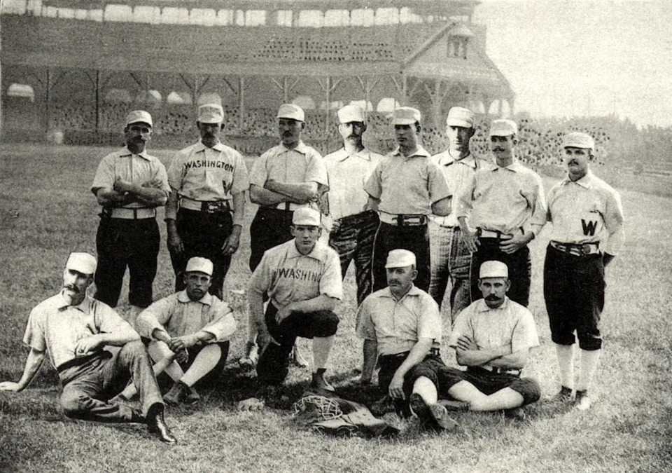 The 1888 Nationals at Boston's South End Grounds. (George H. Hastings/Library of Congress)