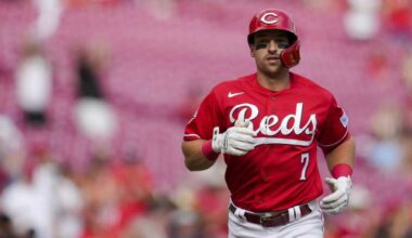 Spencer Steer hits three home runs in 8-1 win for Reds; Nick Martinez almost throws no-hitter
