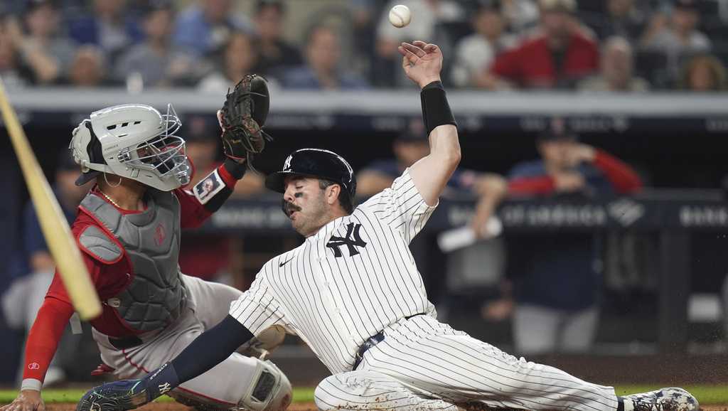 Red Sox lose to Yankees 9-6 after Volpe homers, hit by Buehler's pitch
