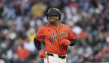Rafael Devers explains why he is willing to play first base for the Giants but not the Red Sox