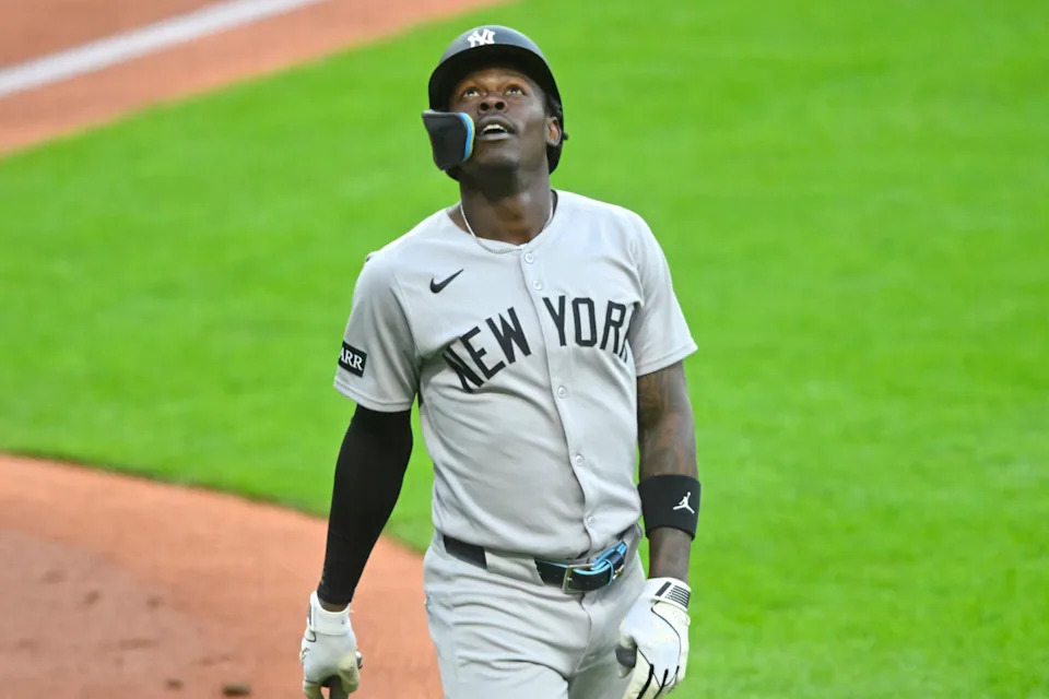 New York Yankees second baseman Jazz Chisholm Jr. (13).David Richard-Imagn Images