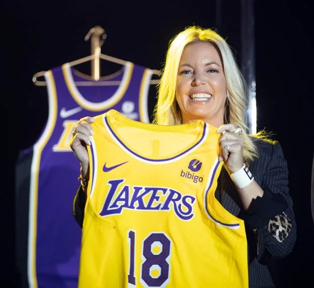 Lakers co-owner Jeanie Buss in 2021. Her family has owned the team since 1979.