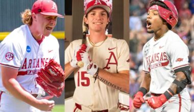 Aiden Jimenez, Landon Schaefer, Justin Thomas Jr., Arkansas baseball, MLB Draft, transfer portal