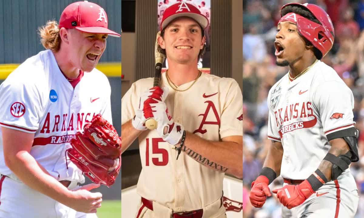 Aiden Jimenez, Landon Schaefer, Justin Thomas Jr., Arkansas baseball, MLB Draft, transfer portal