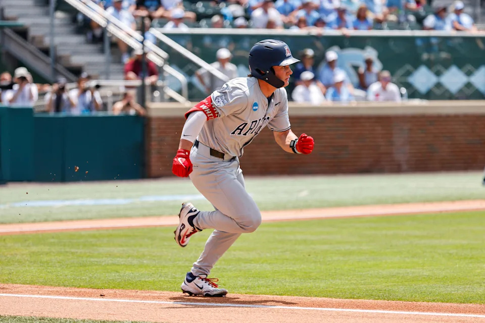 Arizona's Mason White during the super regionals.