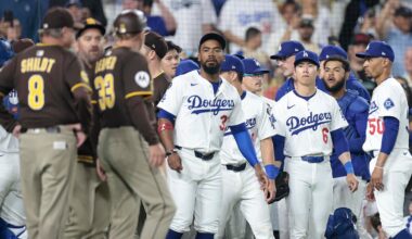 Shohei Ohtani, Fernando Tatis Jr. hit by pitches as Dodgers, Padres avoid brawl in heated NL West game