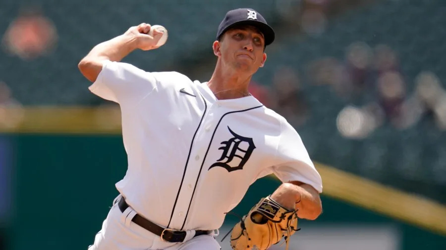 Detroit Tigers pitcher Beau Brieske throws against the Oakland Athletics in the first inning of a baseball game in Detroit, Thursday, May 12, 2022. (AP file)