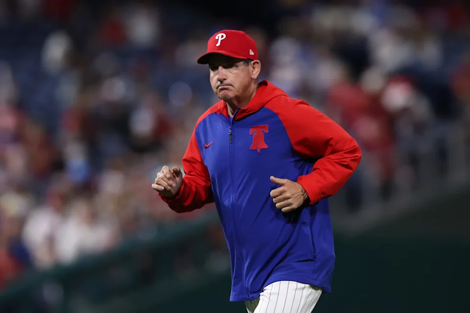Philadelphia Phillies manager Rob Thomson during the eighth inning against the Washington Nationals at Citizens Bank Park.Bill Streicher-Imagn Images